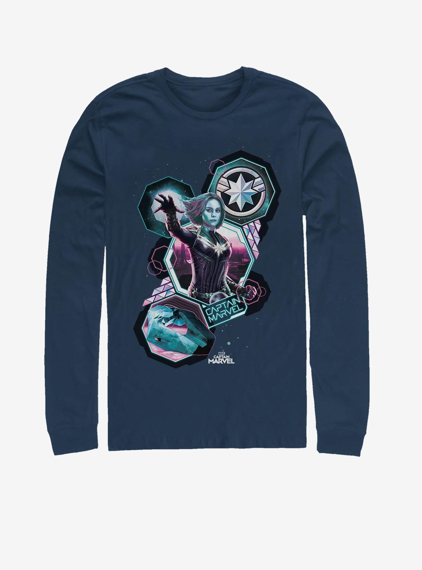 Marvel Captain Marvel Space Time Long-Sleeve T-Shirt, , hi-res