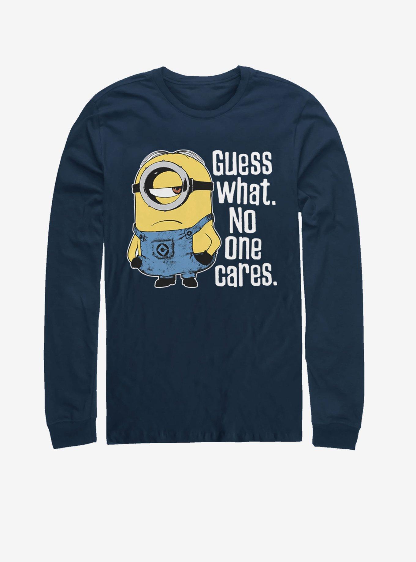 Universal Minion No One Cares Long-Sleeve T-Shirt, , hi-res