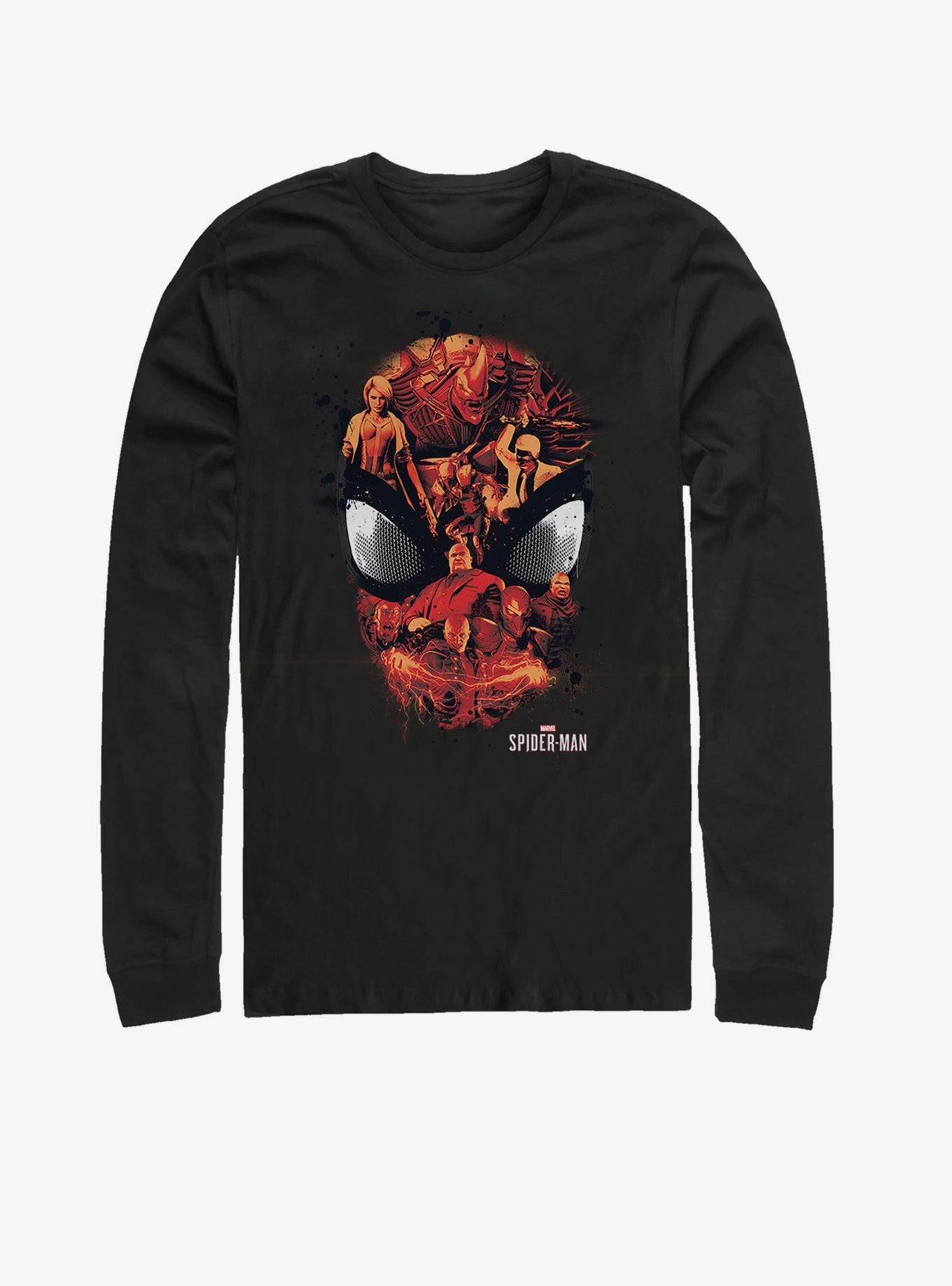 Marvel Spider-Man Spider Villains Long-Sleeve T-Shirt, BLACK, hi-res