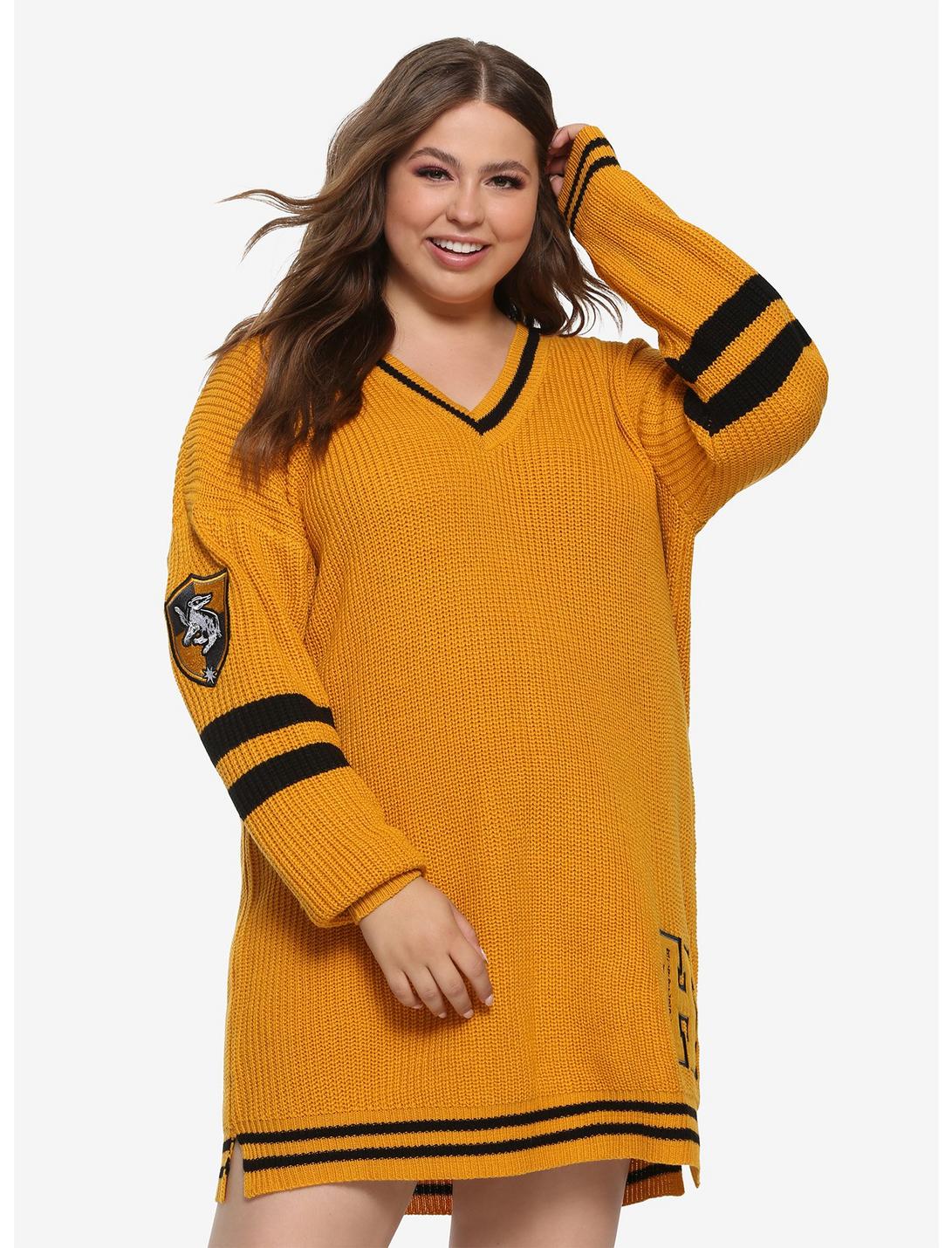 Harry Potter Hufflepuff Sweater Dress Plus Size, MULTI, hi-res