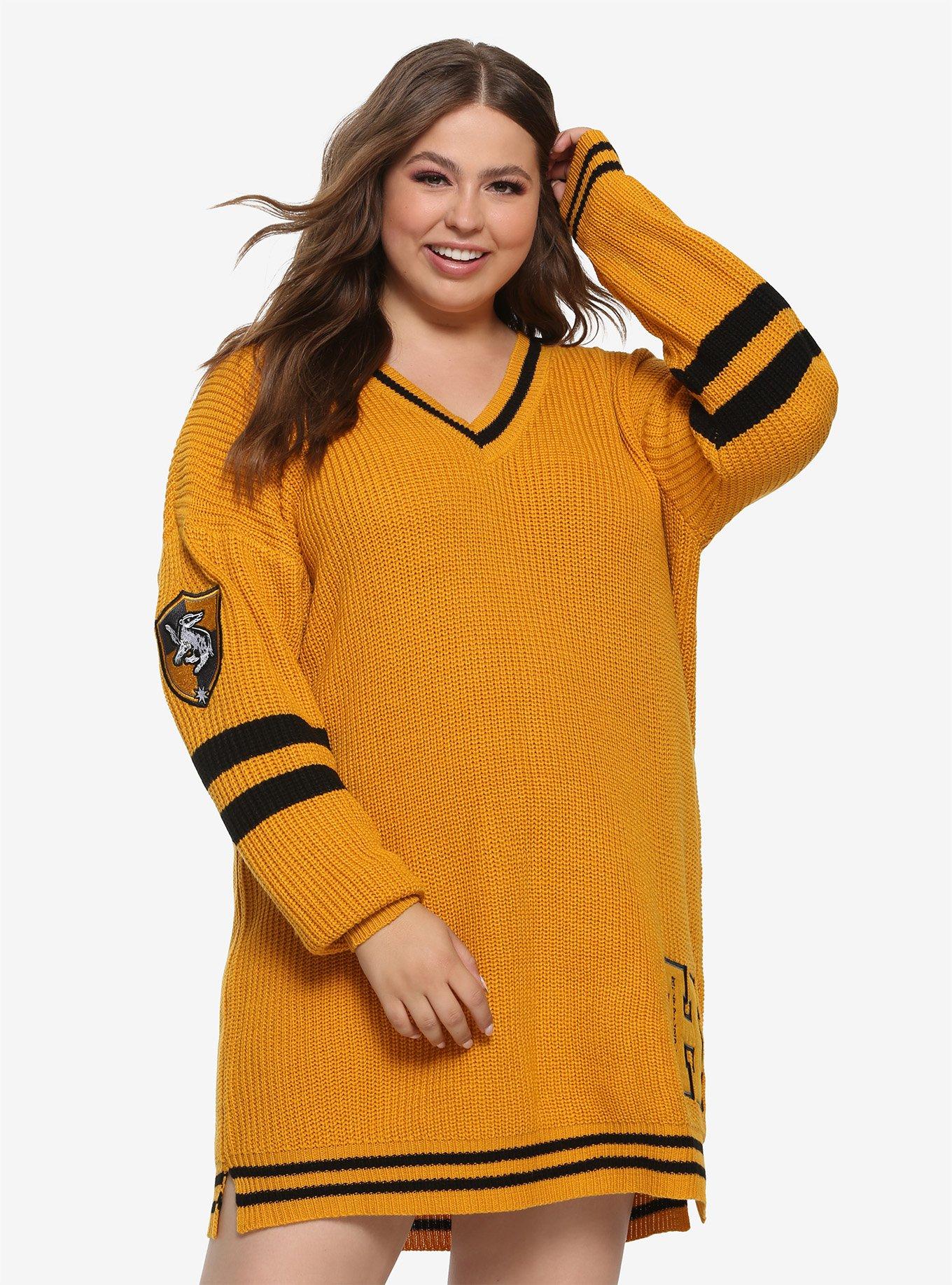 Harry Potter Hufflepuff Sweater Dress Plus Size, MULTI, hi-res