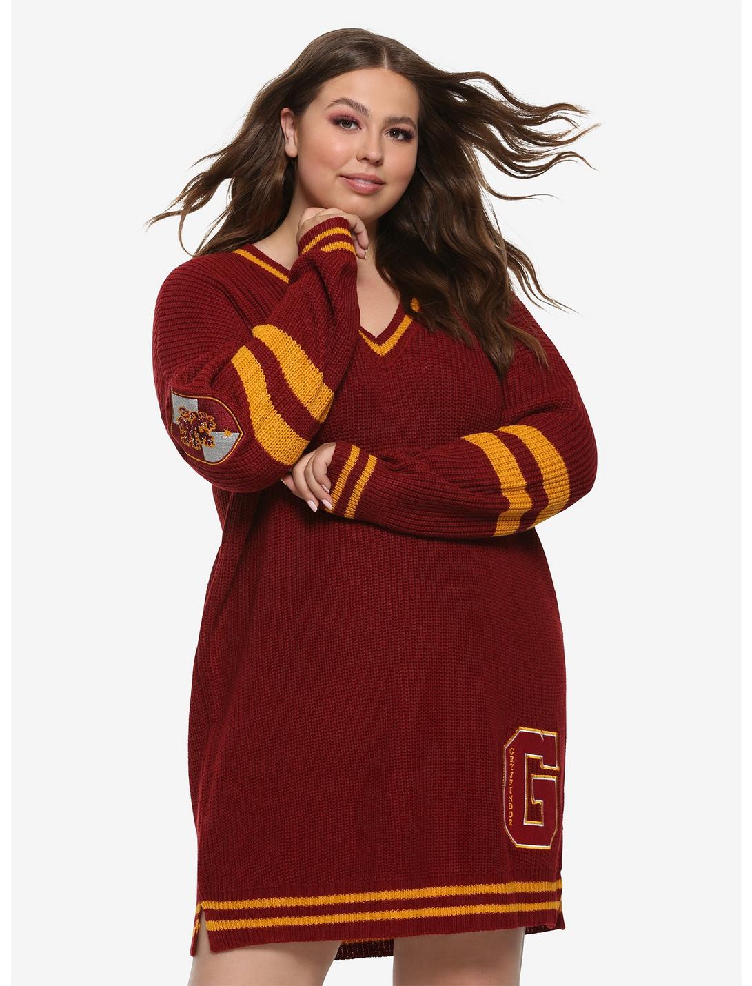 Harry Potter Gryffindor Sweater Dress Plus Size, MULTI, hi-res