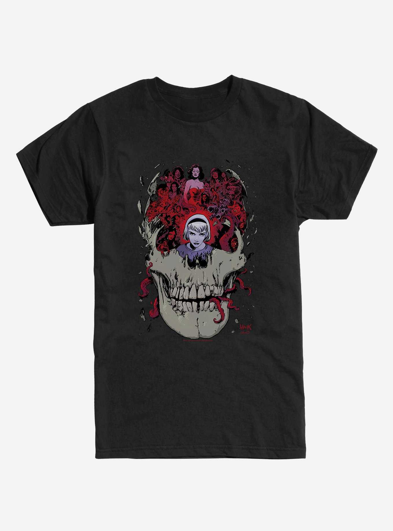 Chilling Adventures of Sabrina Skull T-Shirt, , hi-res