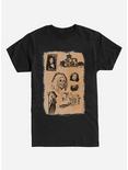 Chilling Adventures of Sabrina Horror Sketches T-Shirt, BLACK, hi-res