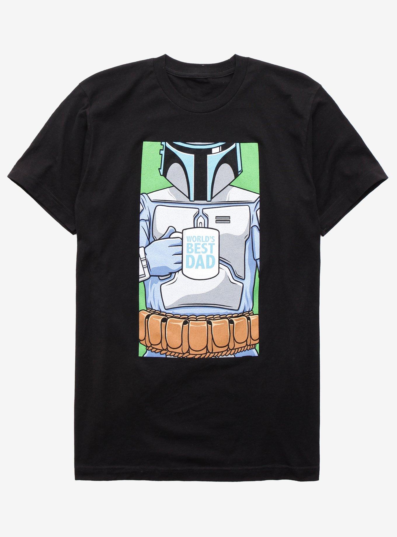 Star Wars Jango Fett World's Best Dad Mug T-Shirt - BoxLunch Exclusive, BLACK, hi-res