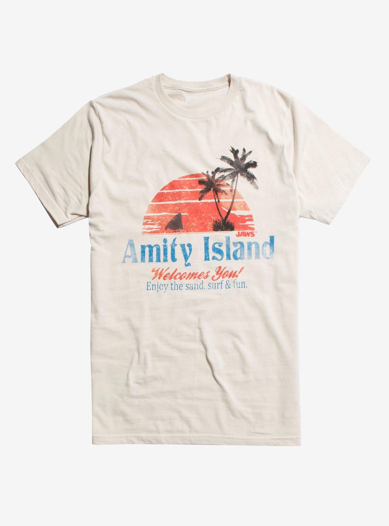 Jaws Amity Island Vintage Style Tourist T-Shirt, MULTI, hi-res