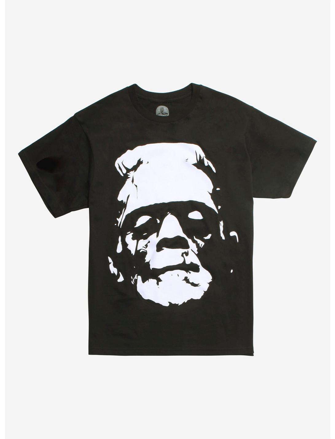 Rock Rebel Frankenstein Stencil T-Shirt, WHITE, hi-res