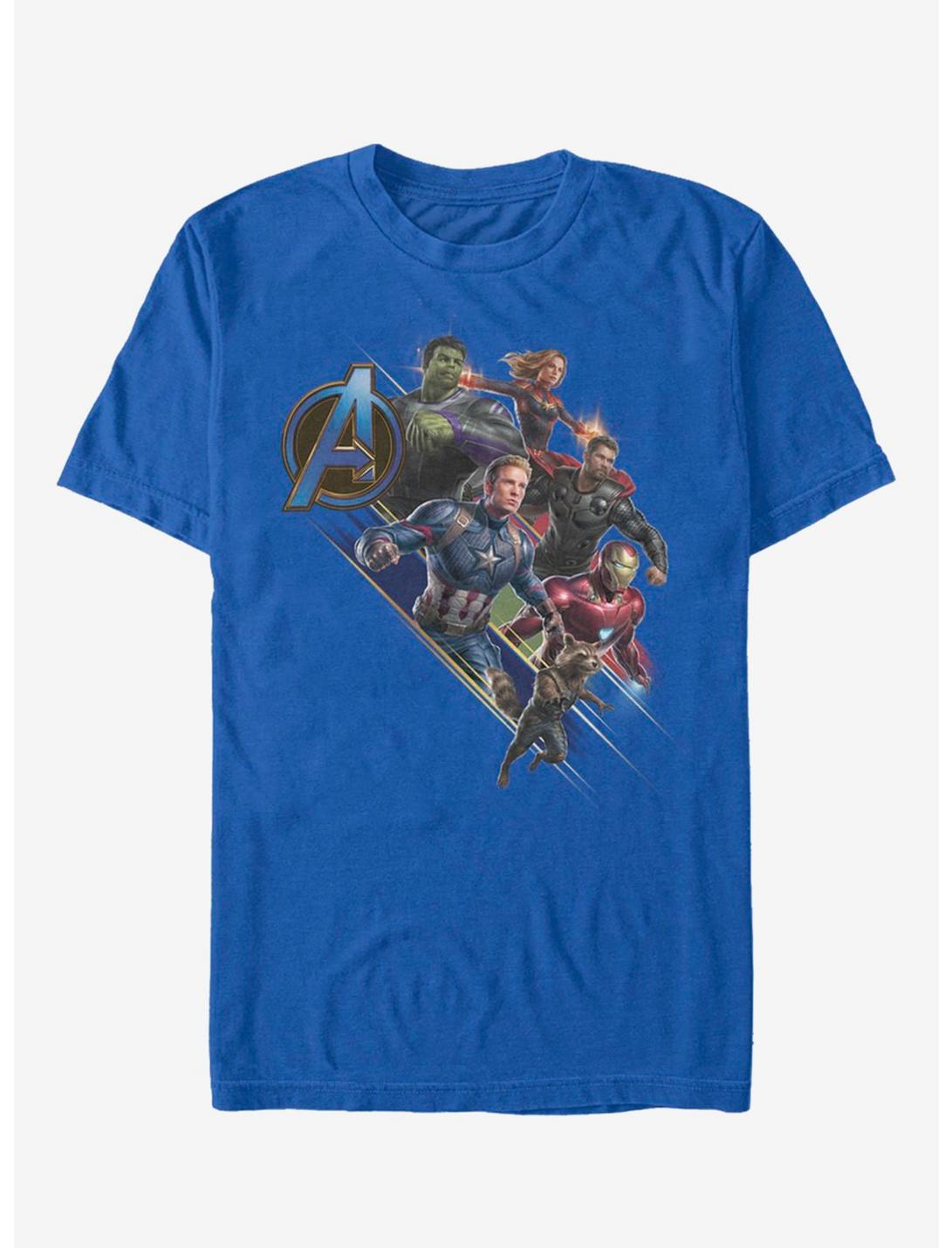 Marvel Avengers Endgame Angled Shot T-Shirt, ROYAL, hi-res