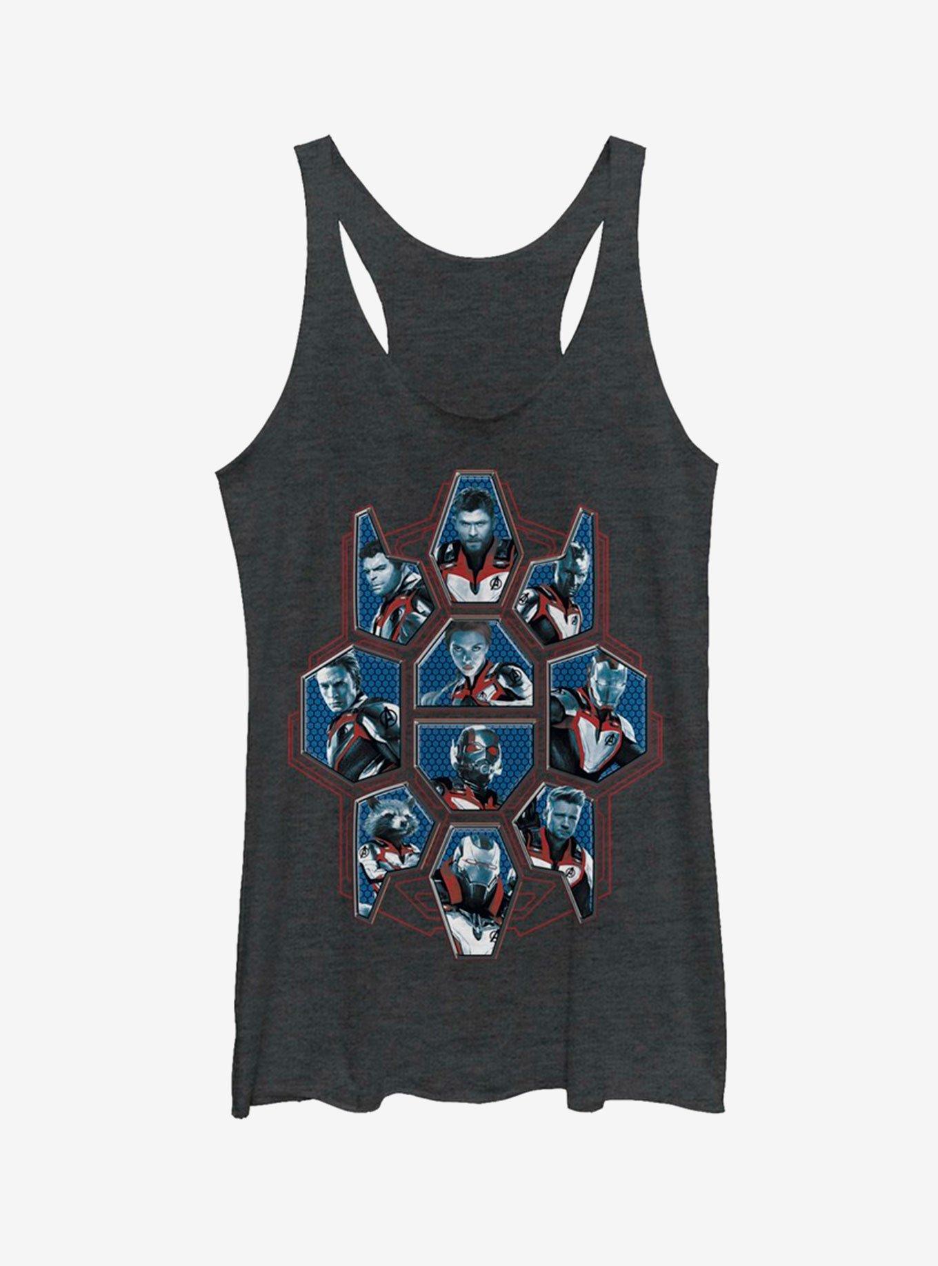 Marvel Avengers Endgame Character Group Womens Tank, BLK HTR, hi-res