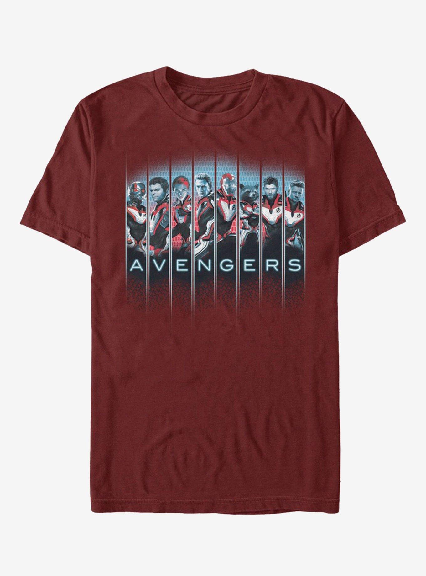 Marvel Avengers Endgame Grid Panel T-Shirt, CARDINAL, hi-res