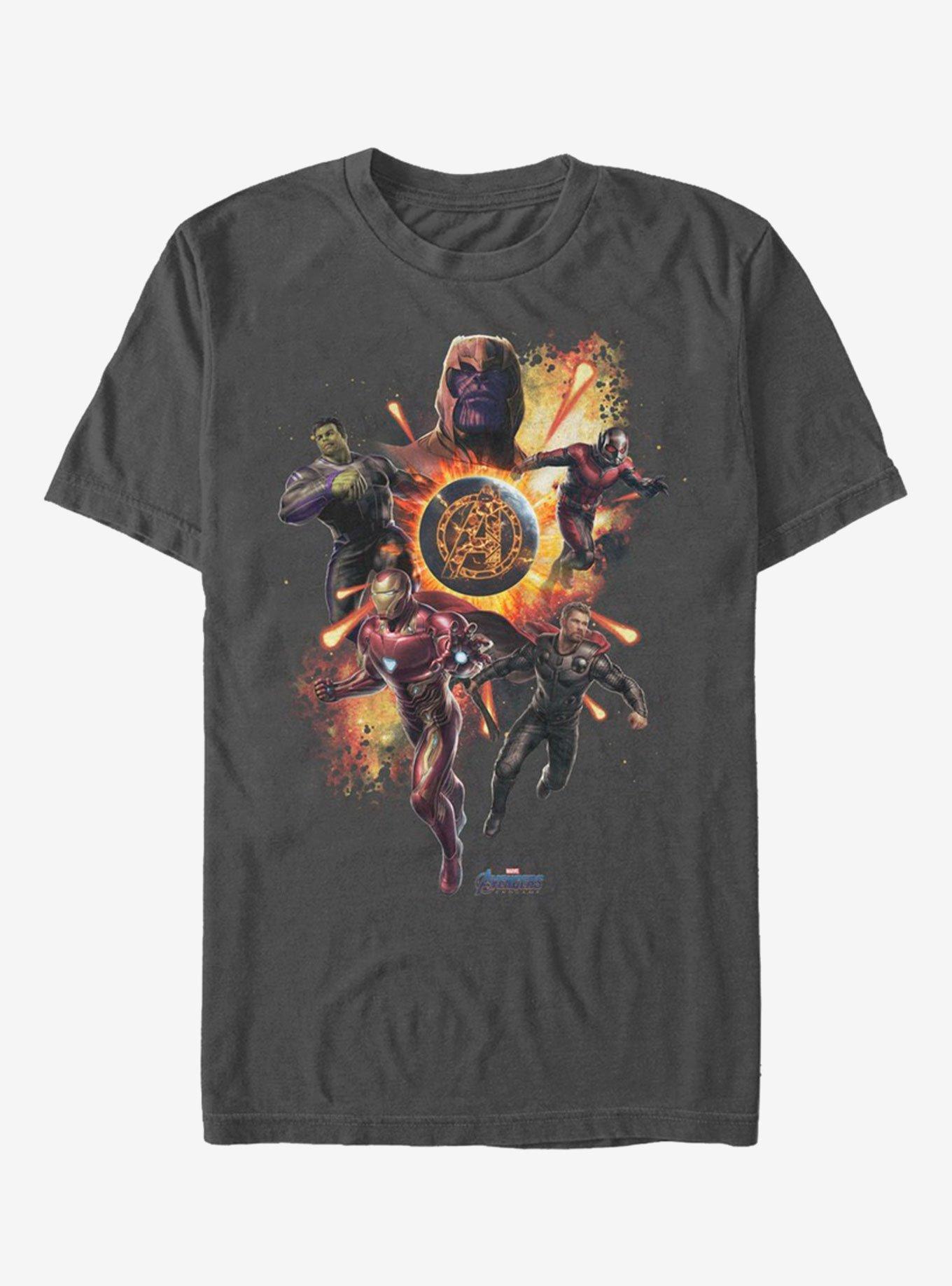 Marvel Avengers Endgame Planet Explosion T-Shirt, CHARCOAL, hi-res