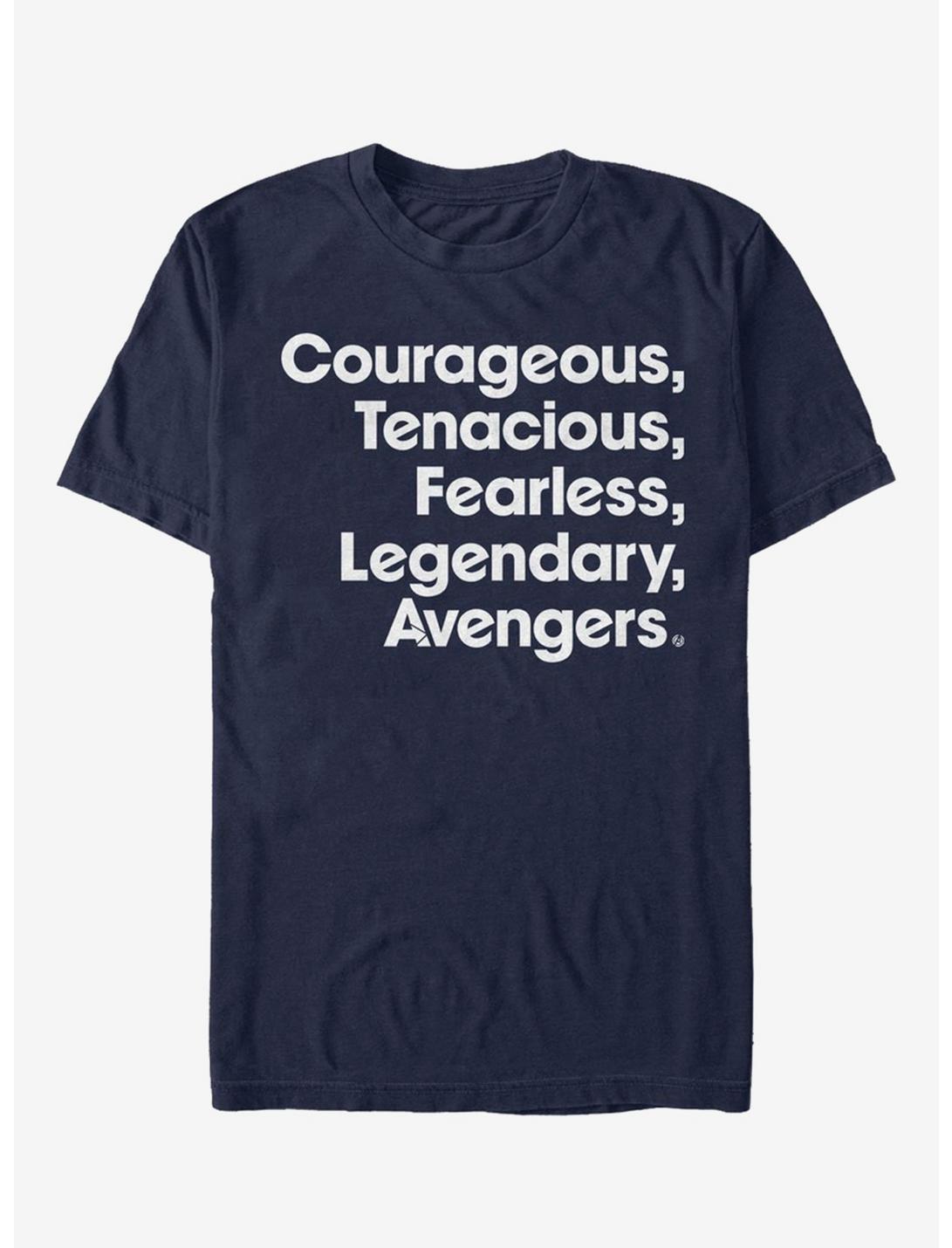 Marvel Avengers Endgame Name List T-Shirt, NAVY, hi-res