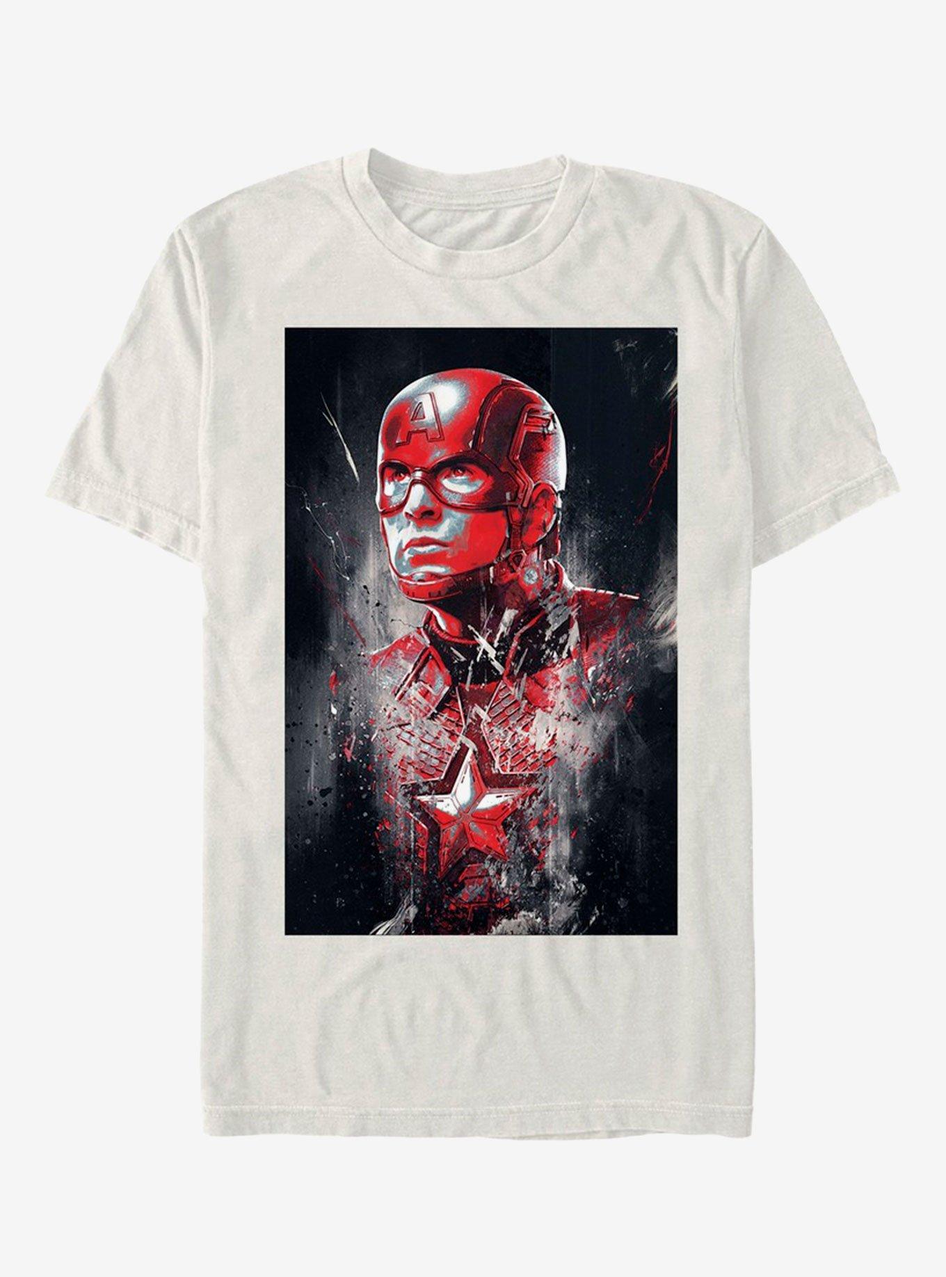 Marvel Avengers: Endgame Captain America Painted Natural T-Shirt, , hi-res