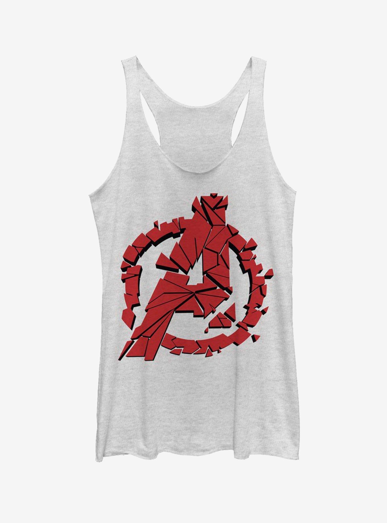 Marvel Avengers: Endgame Avengers Shattered Girls White Heathered Tank Top, , hi-res