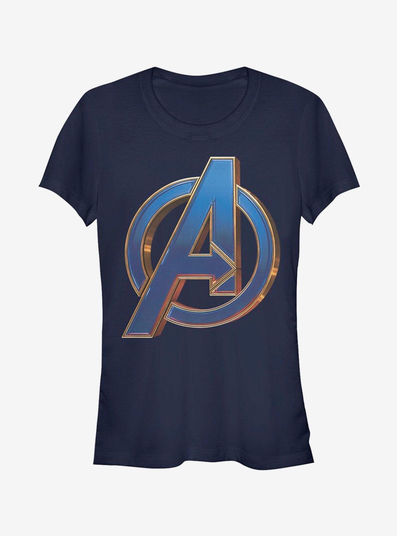 Marvel Avengers: Endgame Blue Logo Girls Navy Blue T-Shirt - BLUE | Hot ...