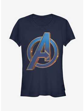 Marvel Avengers: Endgame Blue Logo Girls Navy Blue T-Shirt, , hi-res