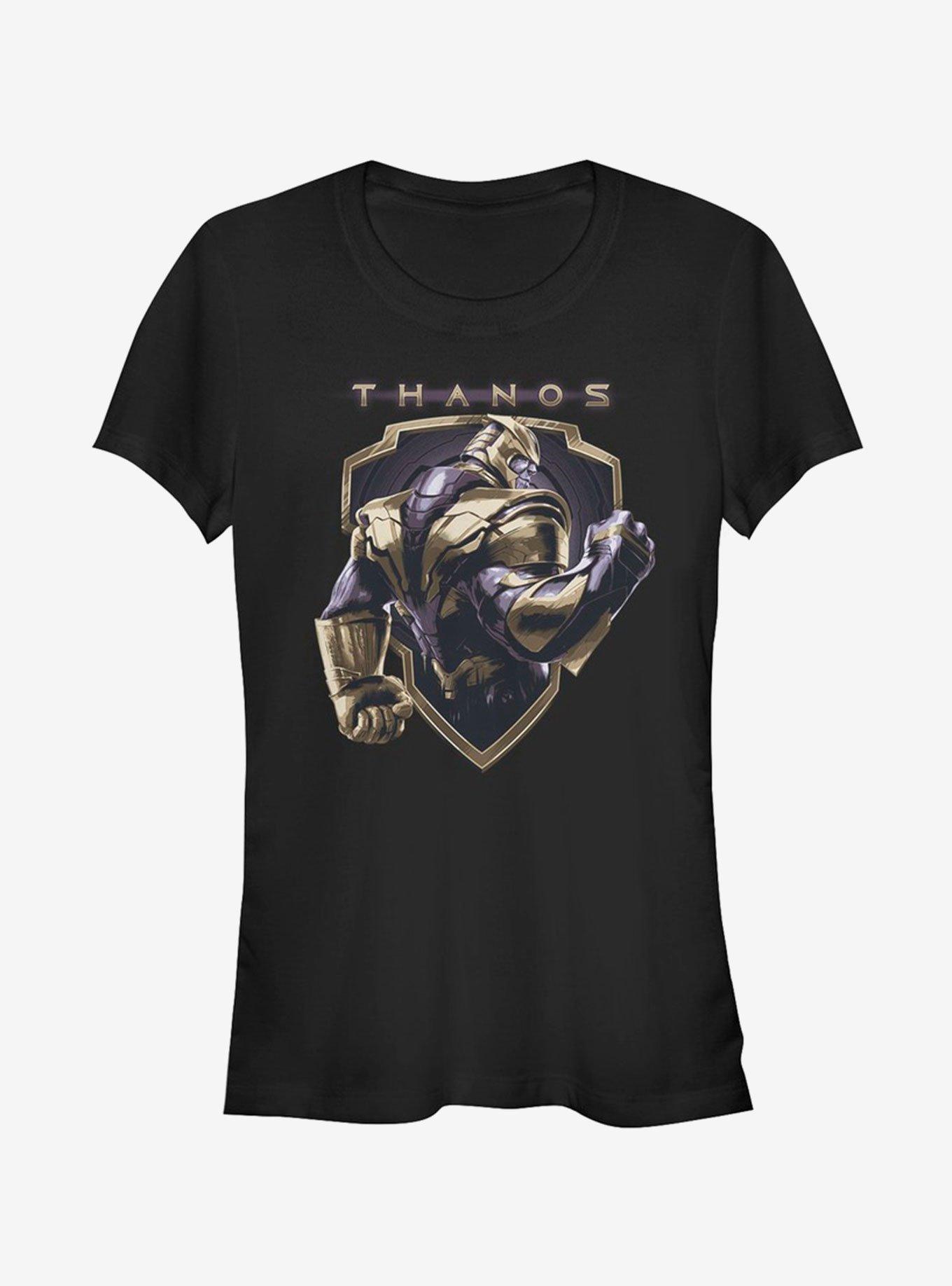 Marvel Avengers: Endgame Thanos Shield Girls T-Shirt, BLACK, hi-res