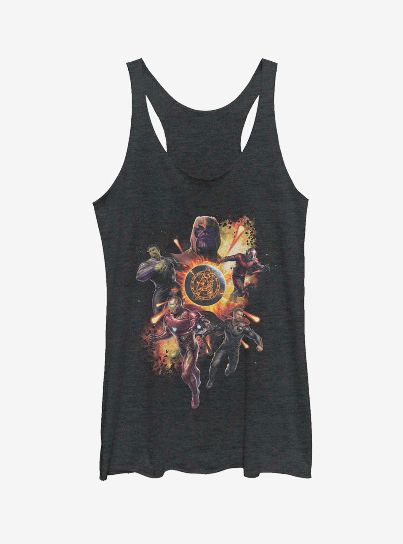 Marvel Avengers: Endgame Planet Explosion Girls Tank Top, BLK HTR, hi-res