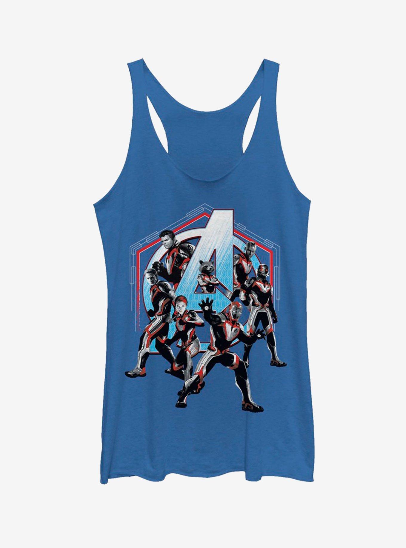 Marvel Avengers: Endgame Space Force Girls Royal Blue Heathered Tank Top, , hi-res