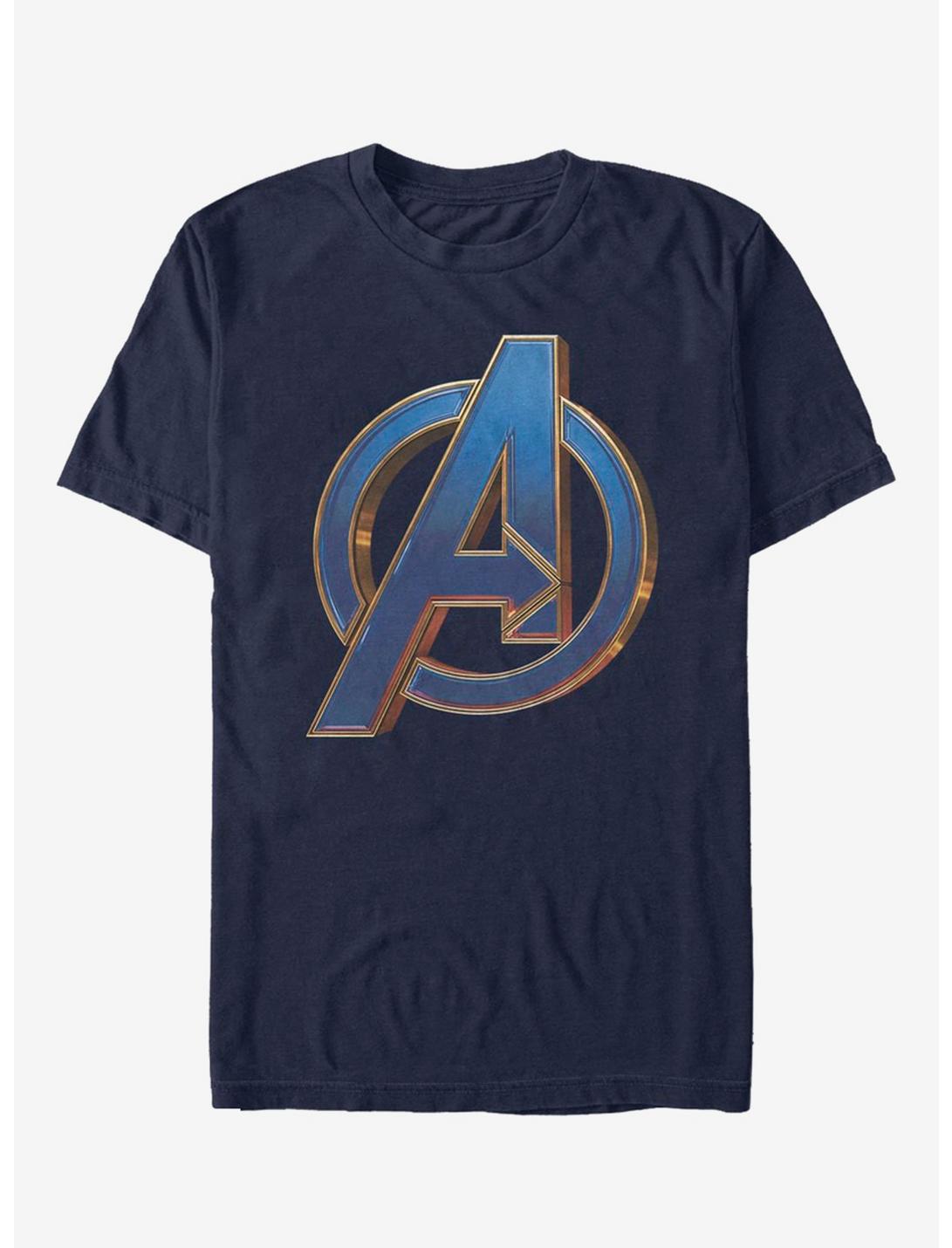 Marvel Avengers: Endgame Blue Logo Navy Blue T-Shirt, NAVY, hi-res