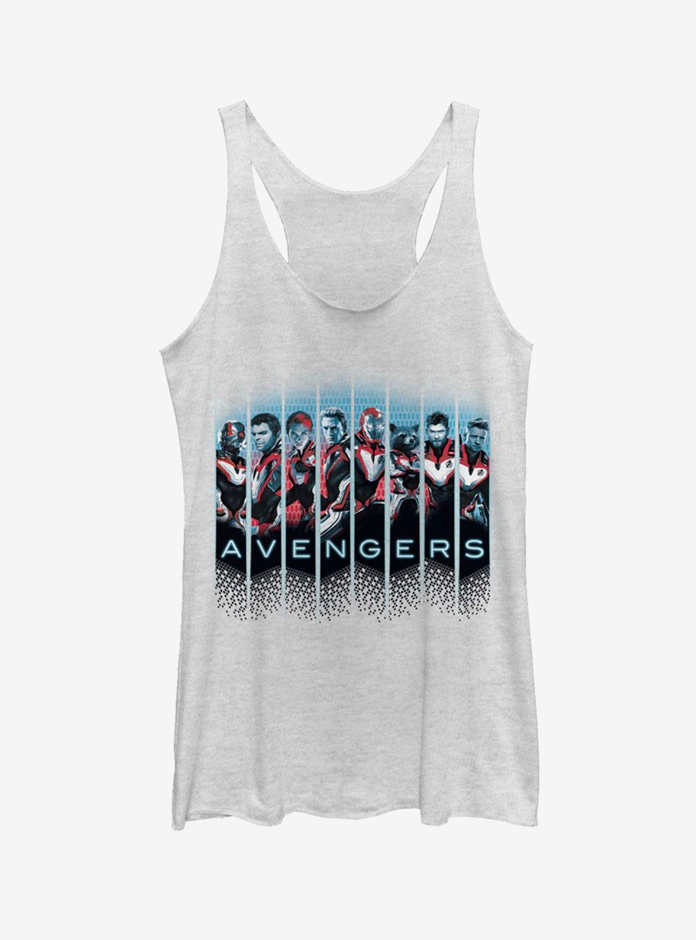 Marvel Avengers: Endgame Grid Panel Girls Tank Top, WHITE HTR, hi-res