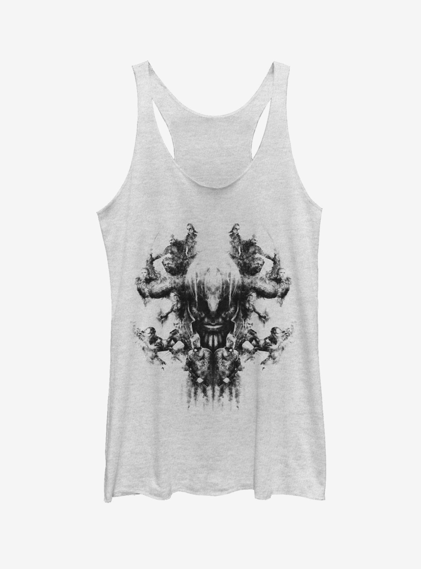 Marvel Avengers: Endgame Smoke Skull Girls White Heathered Tank Top, , hi-res