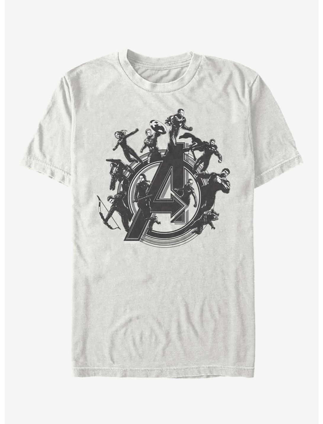 Marvel Avengers: Endgame Flying Heroes Natural T-Shirt, NATURAL, hi-res