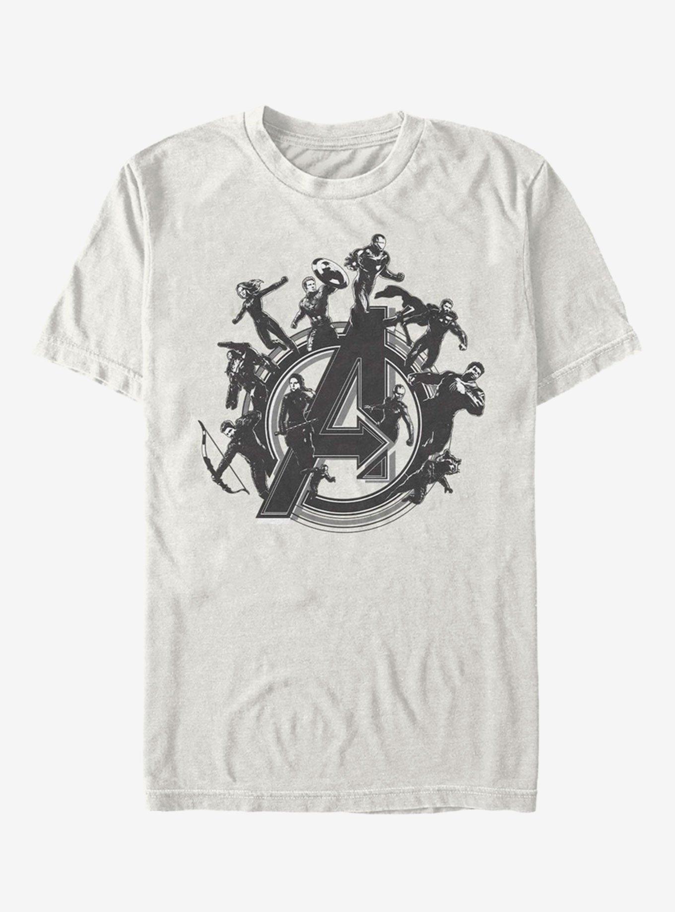 Marvel Avengers: Endgame Flying Heroes Natural T-Shirt, NATURAL, hi-res
