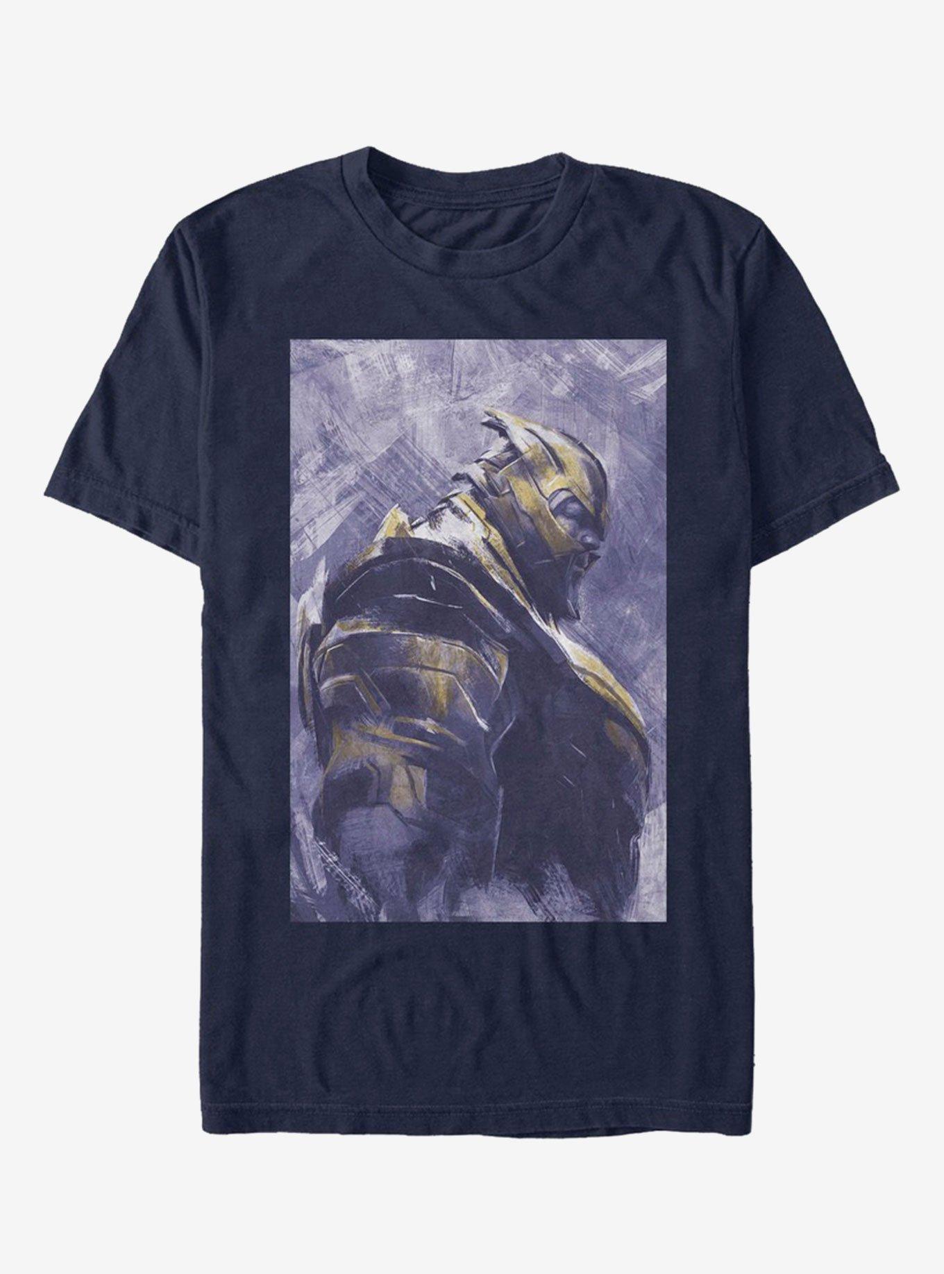 Marvel Avengers: Endgame Thanos Painted Navy Blue T-Shirt