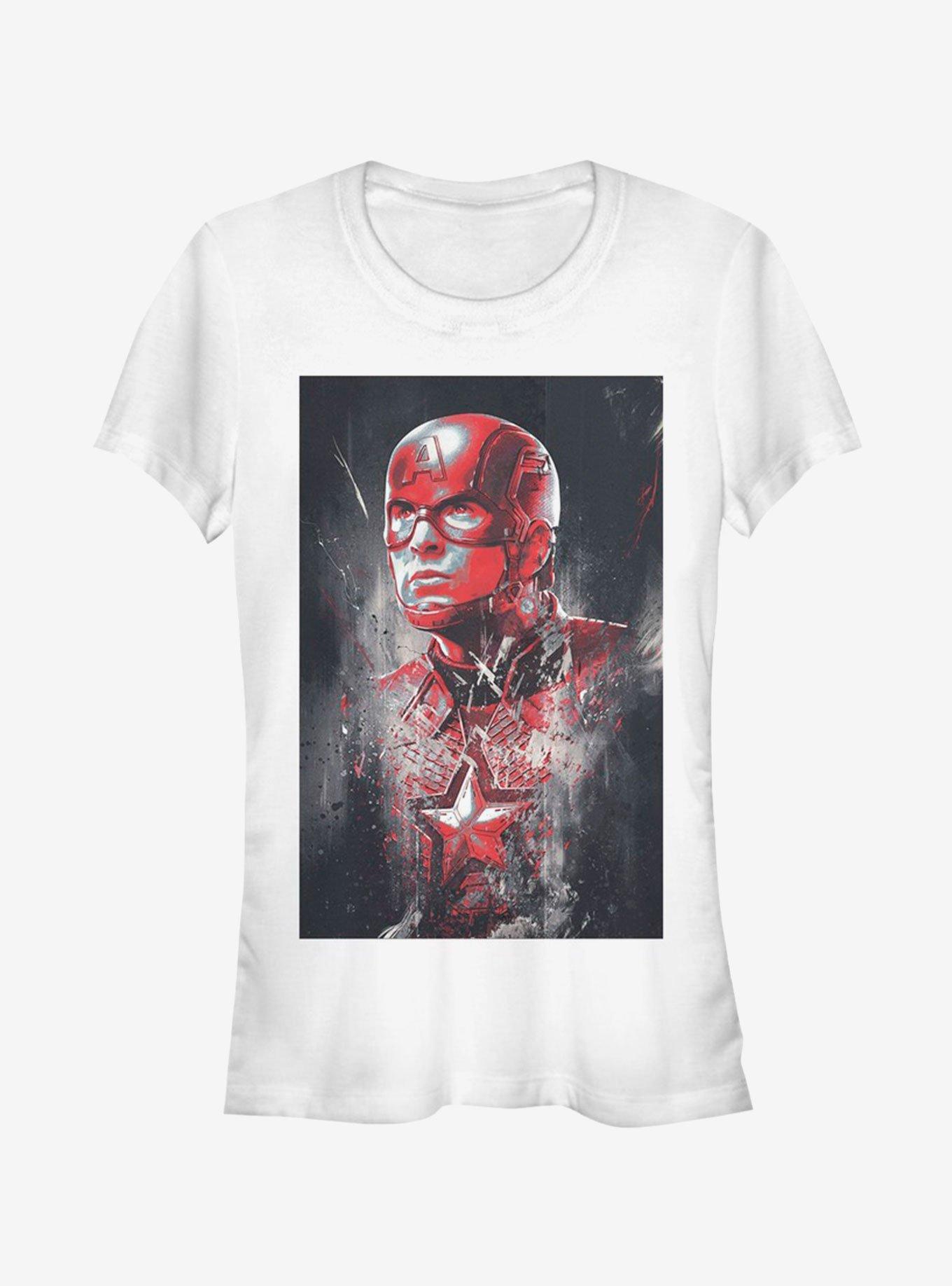 Marvel Avengers: Endgame Captain America Painted Girls White T-Shirt, , hi-res