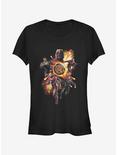 Marvel Avengers: Endgame Planet Explosion Girls T-Shirt, BLACK, hi-res