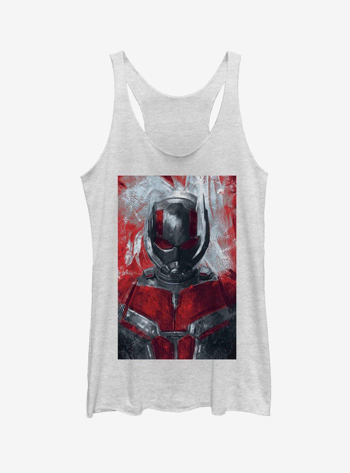 Marvel Avengers: Endgame Ant-Man Painted Girls White Heathered Tank Top, WHITE HTR, hi-res