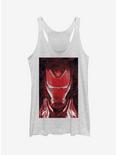 Marvel Avengers: Endgame Red Iron Man Girls White Heathered Tank Top, WHITE HTR, hi-res