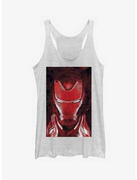 Marvel Avengers: Endgame Red Iron Man Girls White Heathered Tank Top, , hi-res