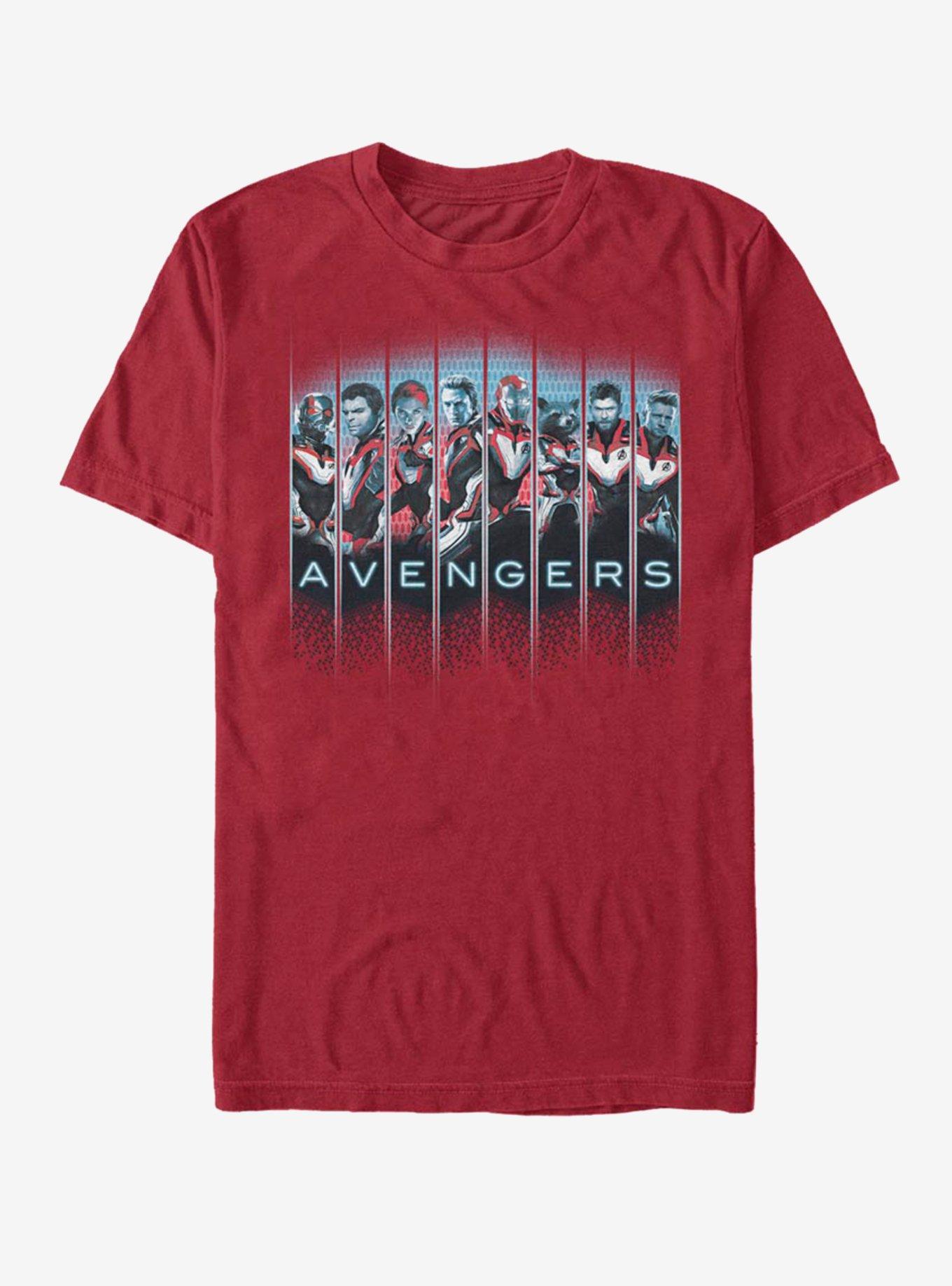 Marvel Avengers: Endgame Grid Panel Cardinal T-Shirt, CARDINAL, hi-res