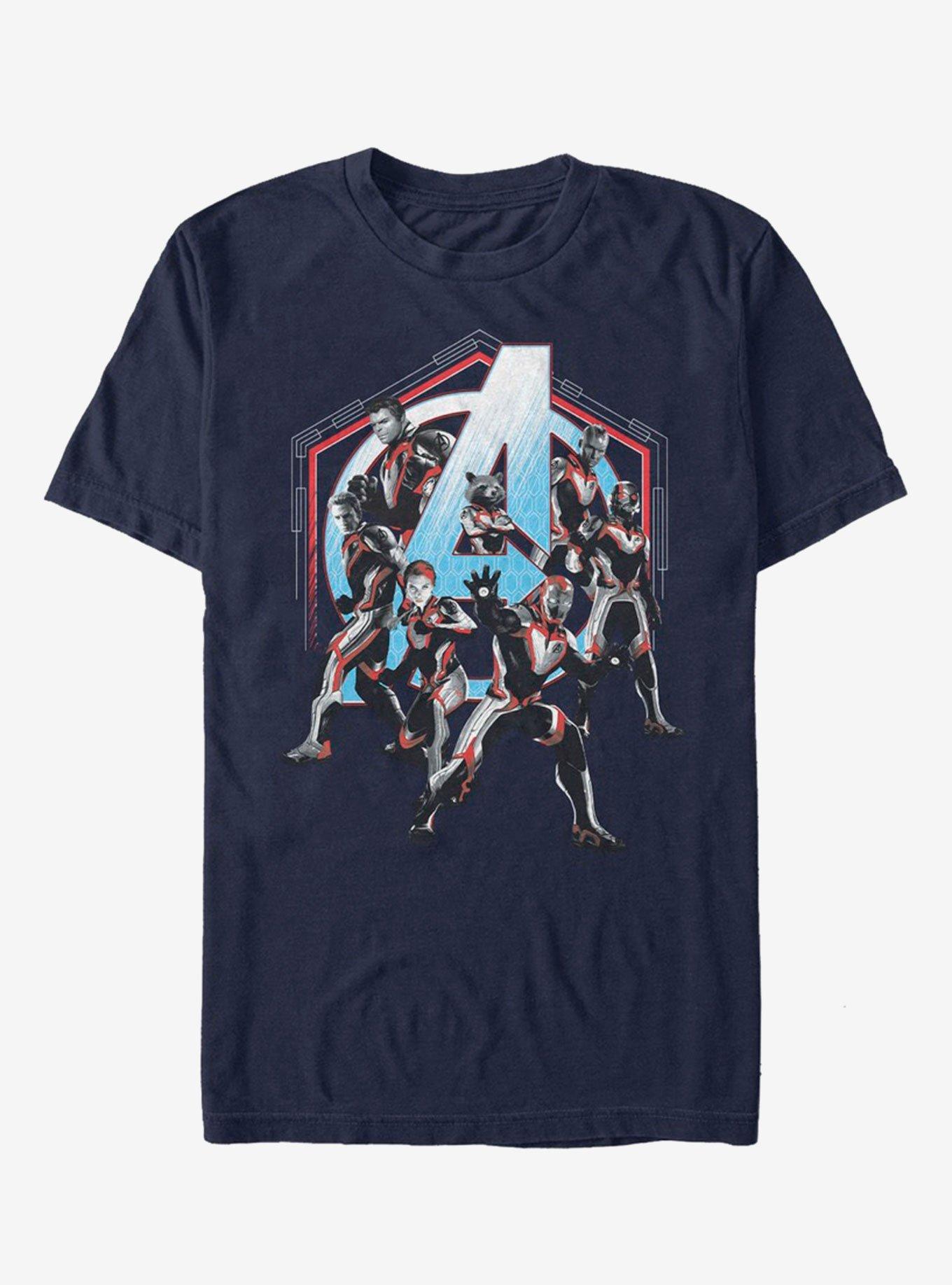Marvel Avengers: Endgame Space Force Navy Blue T-Shirt, NAVY, hi-res