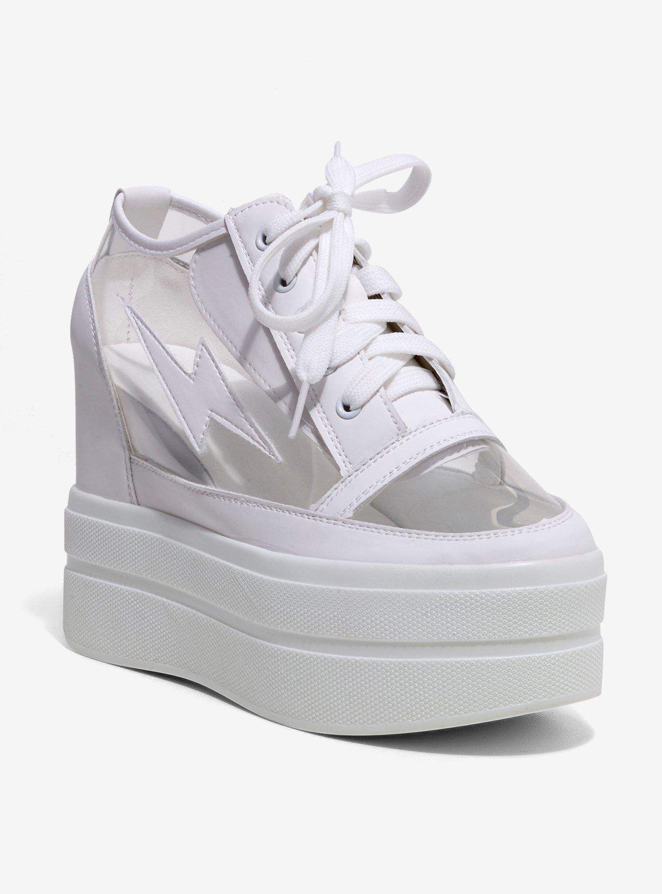 Clear store platform sneakers