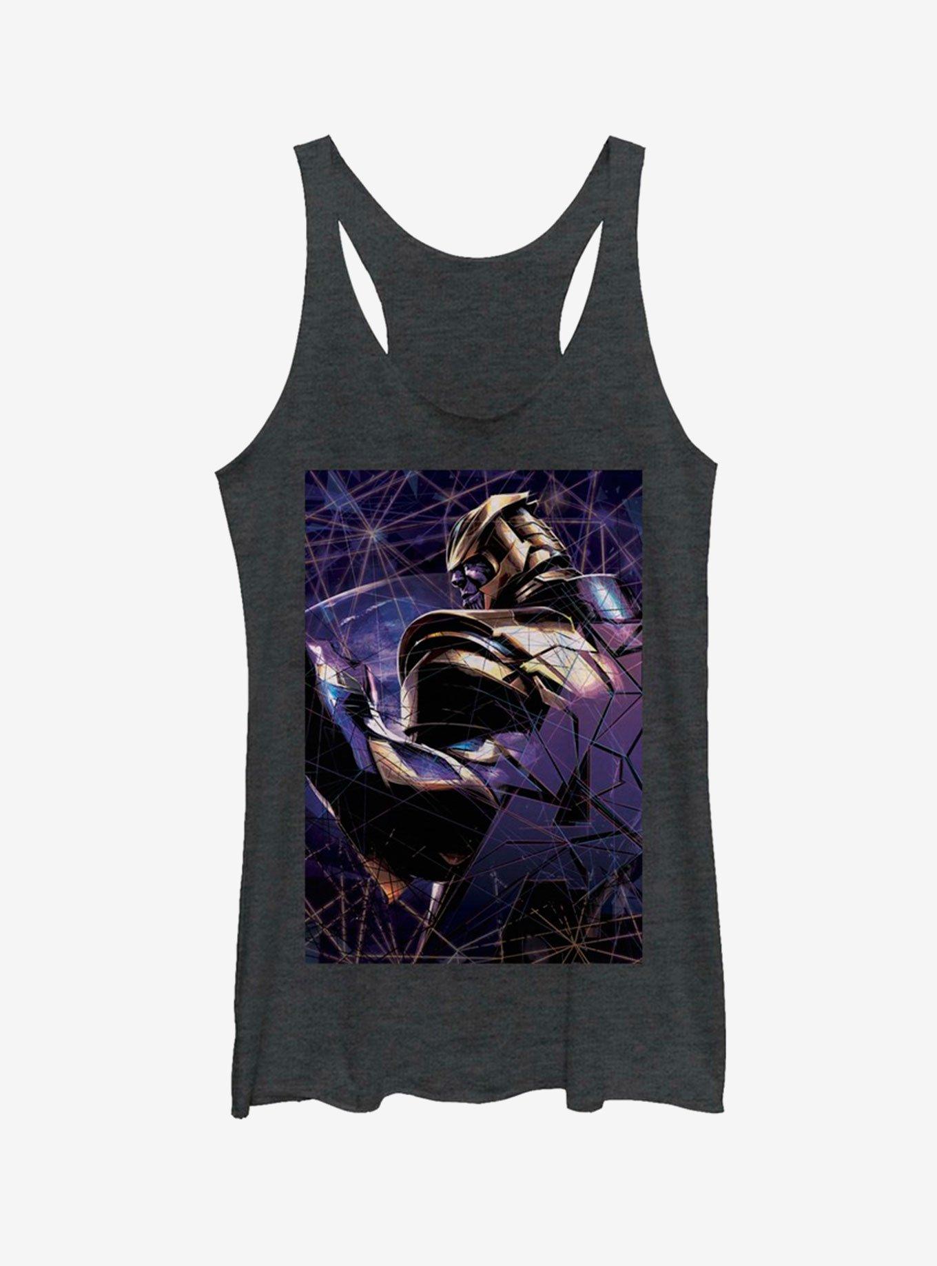 Marvel Avengers: Endgame Thanos Breaks Girls Tank Top, BLK HTR, hi-res