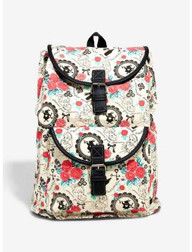 Plus Size Loungefly Disney Alice In Wonderland Roses Allover Print Canvas Backpack, , hi-res