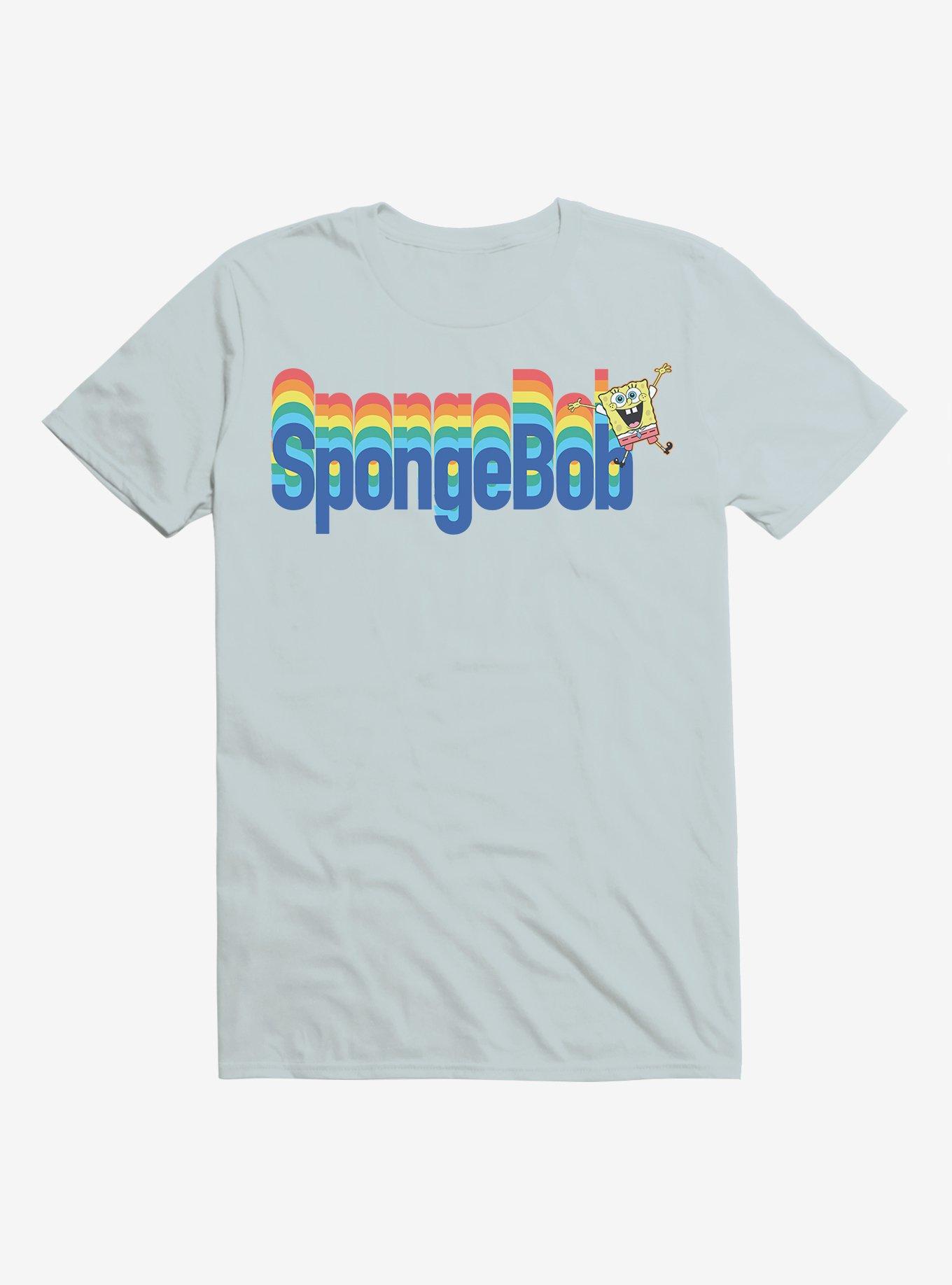 SpongeBob SquarePants Rainbow Shadow Font T-Shirt, , hi-res