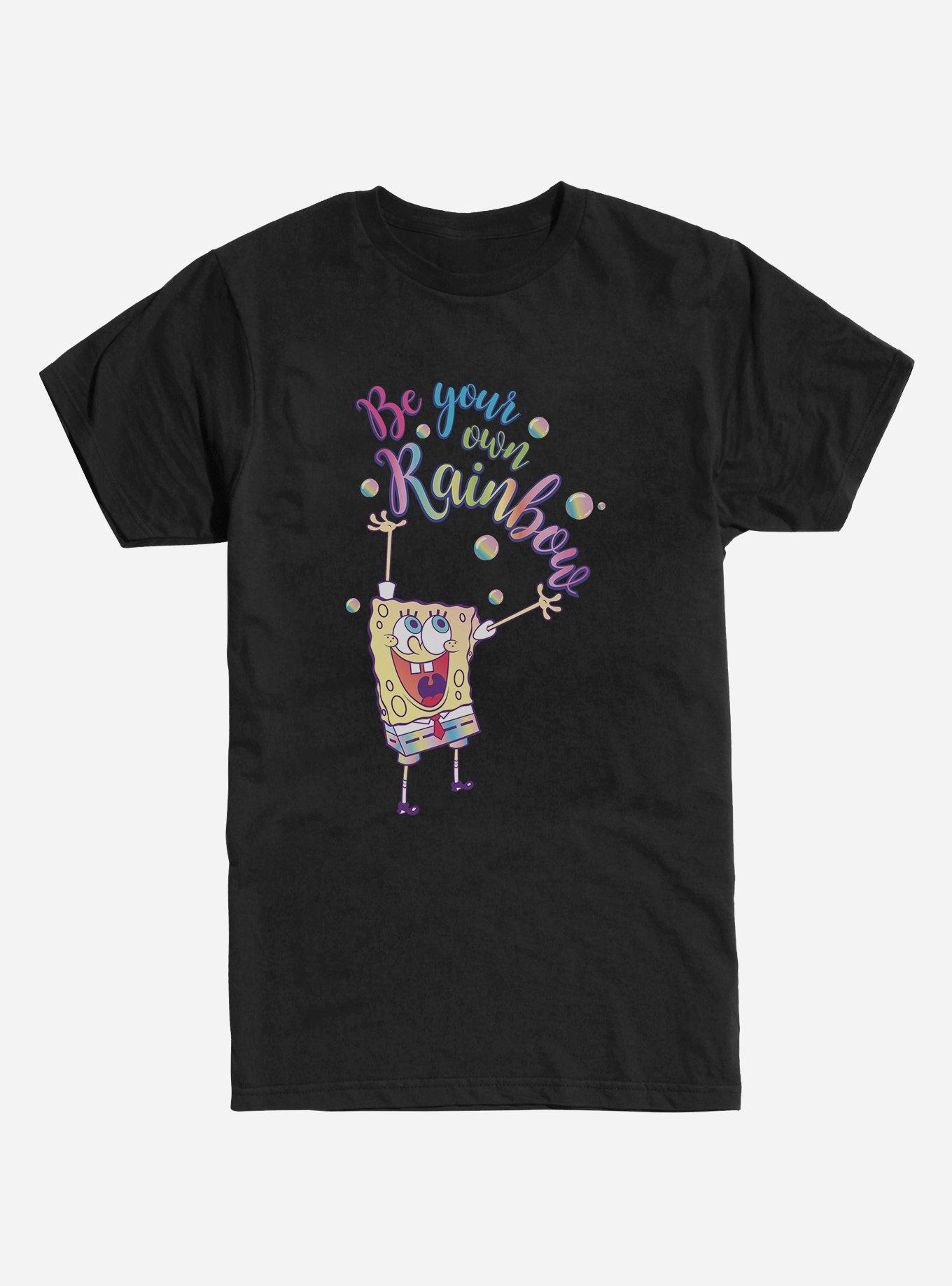 SpongeBob SquarePants Be Your Own Rainbow T-Shirt, BLACK, hi-res