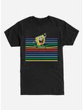 SpongeBob SquarePants Rainbow Lines T-Shirt, BLACK, hi-res