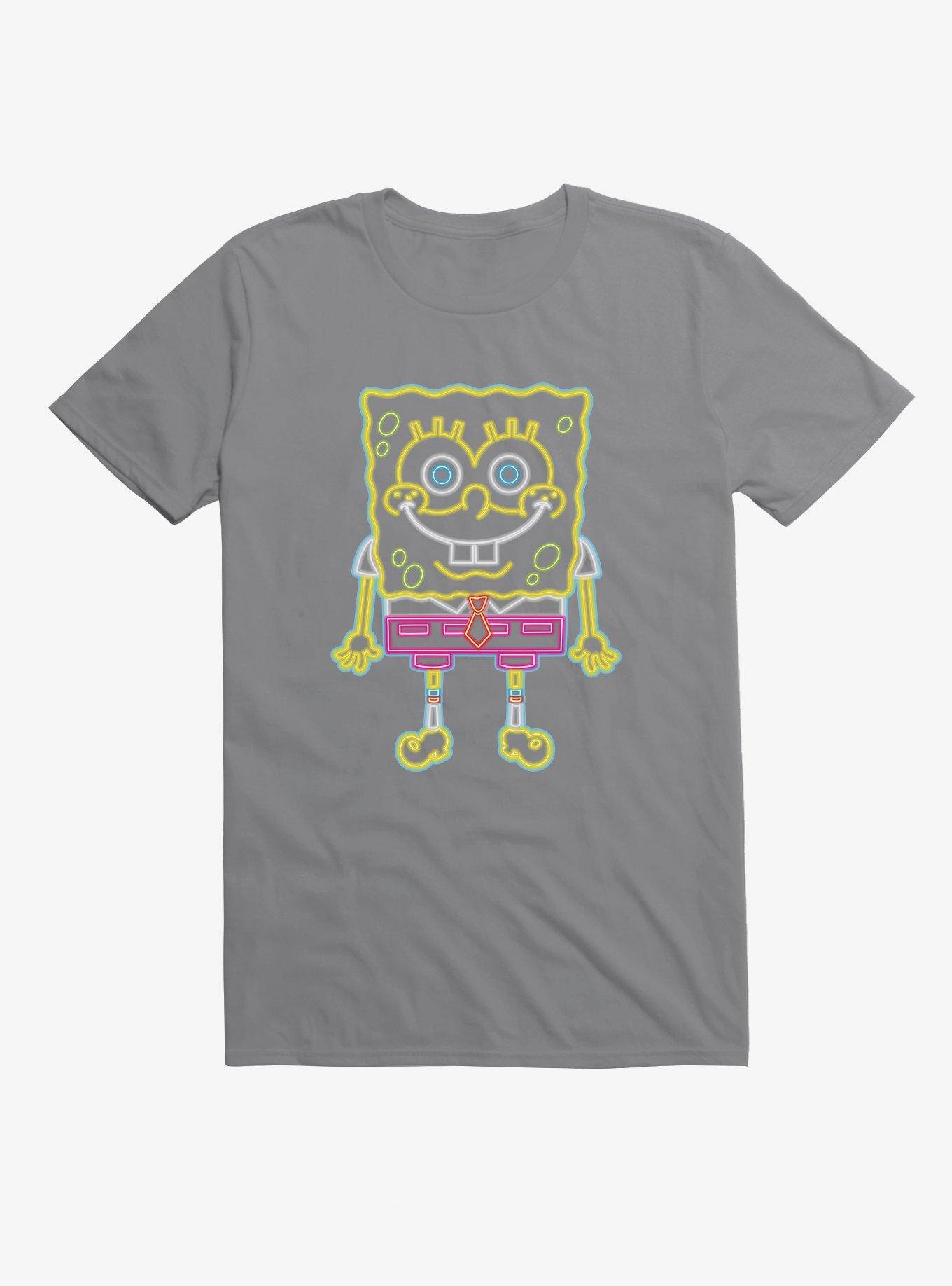 SpongeBob SquarePants Neon Bob T-Shirt, LIGHT GREY, hi-res