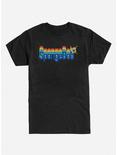 SpongeBob SquarePants Rainbow Shadow Font T-Shirt, BLACK, hi-res