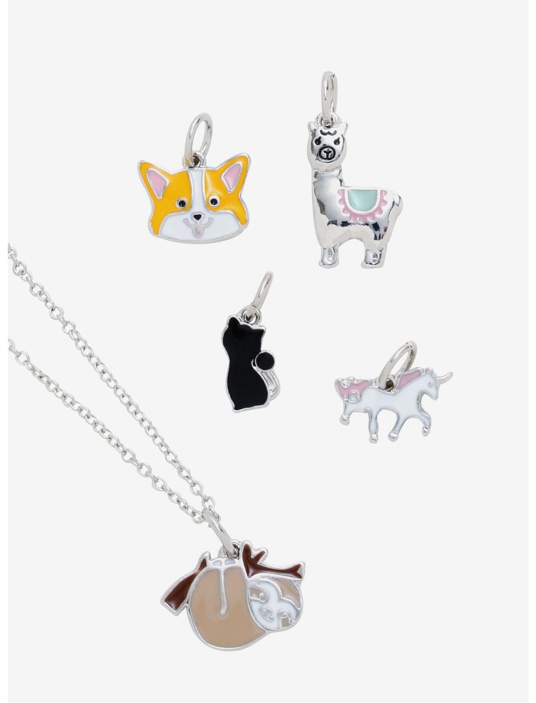 Mixed Animals Interchangeable Charm Necklace - BoxLunch Exclusive, , hi-res