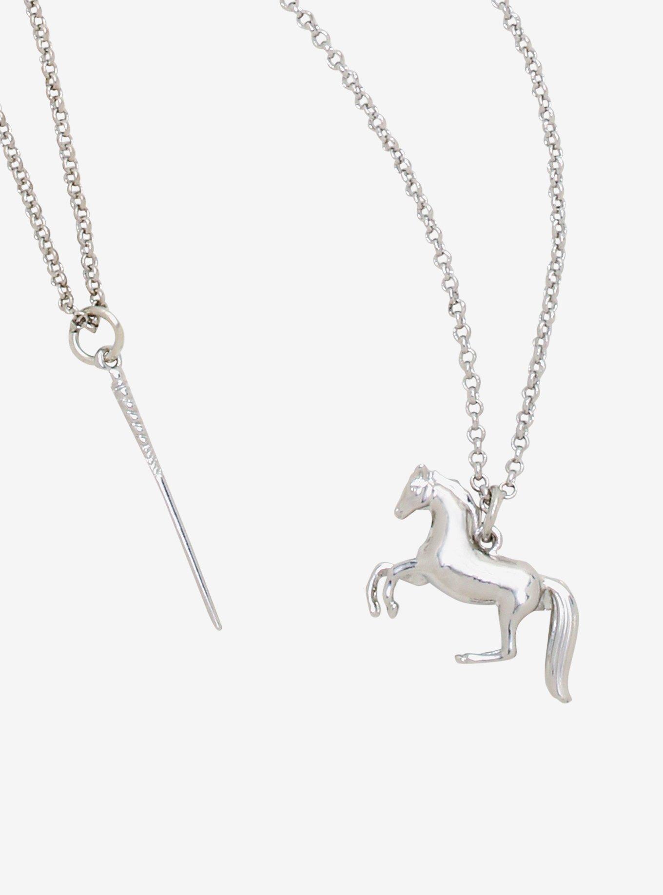 Harry Potter Ginny Wand & Horse Patronus Necklace Set - BoxLunch Exclusive, , hi-res