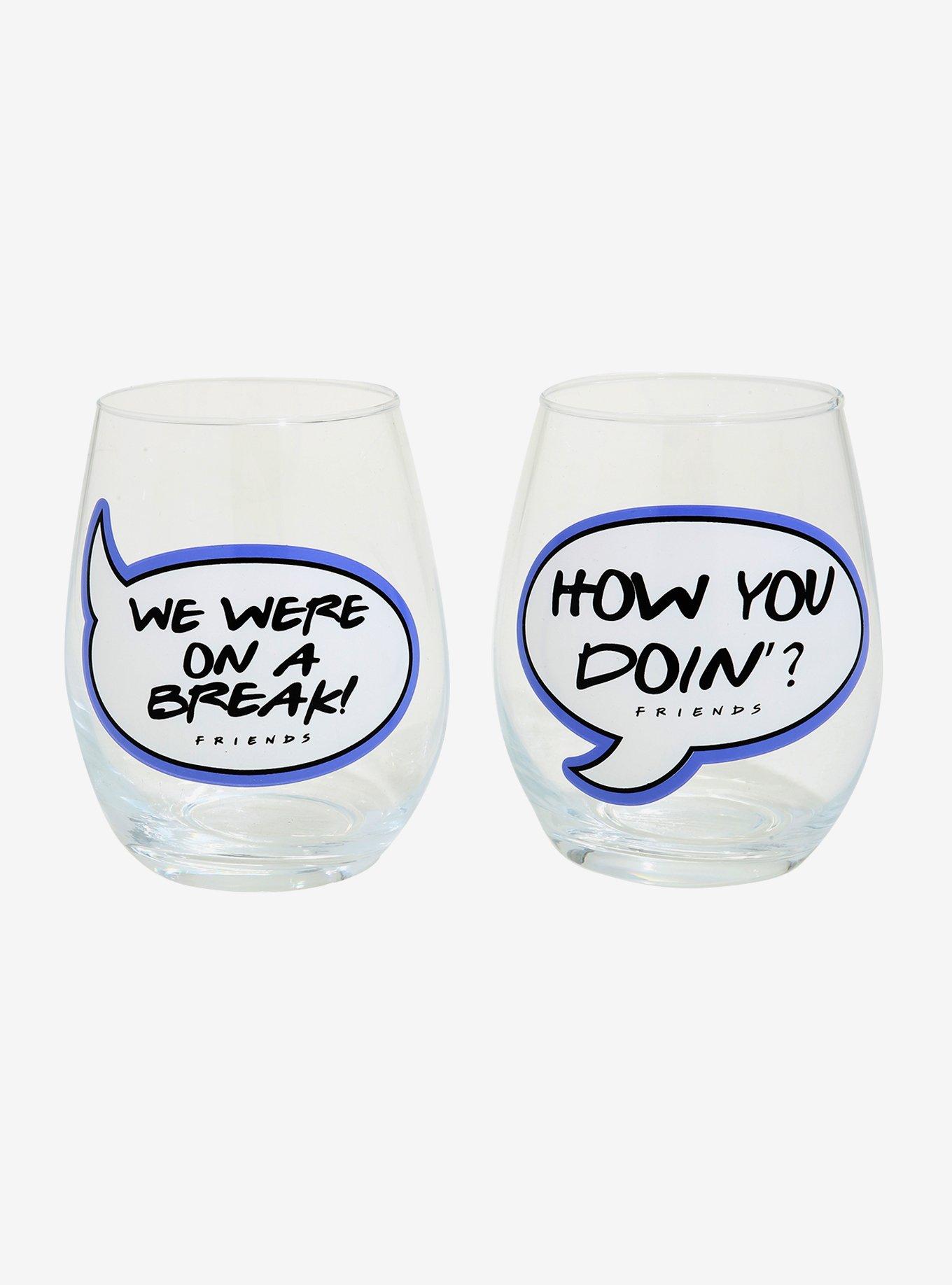 Friends Speech Bubble Stemless Glass Set - BoxLunch Exclusive, , hi-res