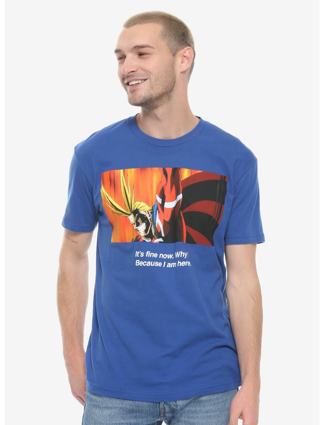 My Hero Academia All Might It's Fine Now T-Shirt - BoxLunch Exclusive, BLUE, hi-res