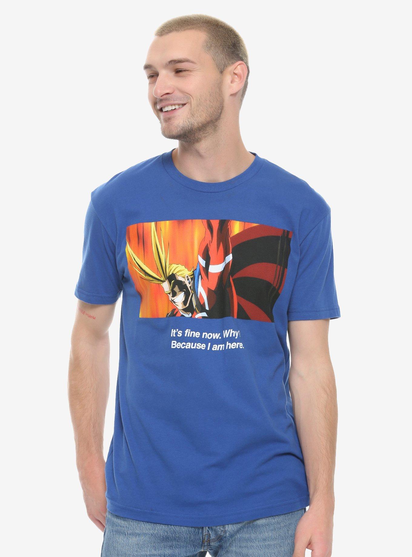 My Hero Academia All Might It's Fine Now T-Shirt - BoxLunch Exclusive, BLUE, hi-res
