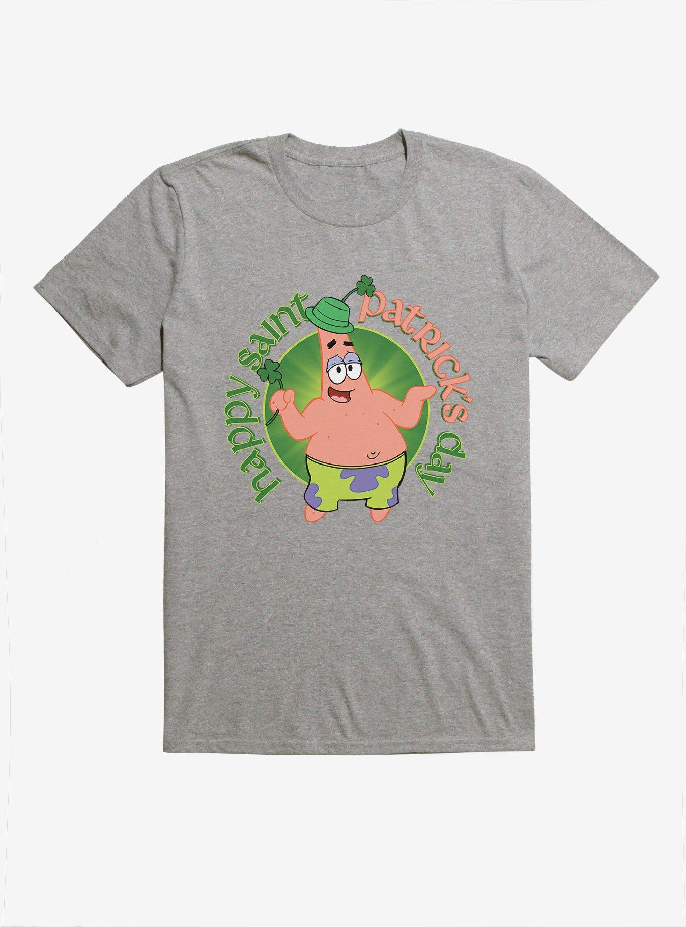 SpongeBob SquarePants Happy St. Patricks Day T-Shirt, LIGHT GREY, hi-res